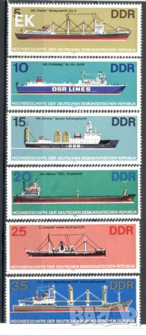 ГДР, 1982 г. - пълна серия чисти марки, кораби, 2*5