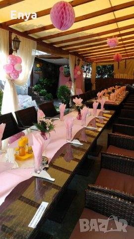 Розов плат за покривки на листенца и цветчета, снимка 4 - Покривки за маси - 32693568