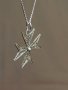Сребърно колие със сребърен кръст филигран, снимка 2
