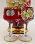 Murano Italy   Circa 1957  Bischoff Cordials Venetian Italian set with  Ruby Red end 18 k Код P1662, снимка 11
