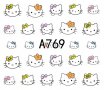 лист 12 в 1 HELLO KITTY Коте Кити слайдер татос ваденки водни стикери за нокти маникюр, снимка 2