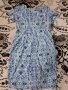 Елегантна лятна рокля с флорален принт в бяло и синьо р-р L, снимка 4