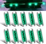 NWpangu 10 броя LED странични габаритни светлини, 4-LED, 12V/24V, зелени, снимка 8