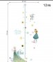 Детски стенен стикер Ана и Елза/ Леденото кралство със скала за измерване ръста на детето , снимка 2