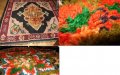 Изключително красив Губер (китеник, одеало, килим )- пъстър и колоритен,вълнен, с ярки, шарени, цвет, снимка 7