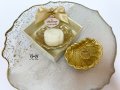 Глицеринов сапун със сапунерка за подарък за гостите, снимка 1 - Други - 40527747