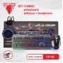 Комбо Геймърски Комплект 3в1- светещи RGB Клавиатура и  Мишка + Слушалки