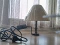 Антикварна месингова настолна лампа 1, снимка 1 - Антикварни и старинни предмети - 43818879