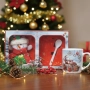 Празничен подаръчен комплект с чаша, лъжичка и снежен човек – готов за подаряване, снимка 3