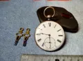 Стар СРЕБЪРЕН ДЖОБЕН ЧАСОВНИК РЯДЪК КОЛЕКЦИОНЕРСКИ МОДЕЛ БОНУС 2 КЛЮЧЕТА За СВЕРЯВАНЕ НАВИВАНЕ 48680, снимка 15