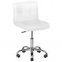 Козметичен стол - табуретка с облегалка A-5299 - бял б черен 48/61 см, снимка 1 - Друго оборудване - 38393043