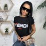 Дамска тениска FENDI принт. Всички размери, снимка 2