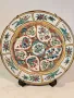 китайска декоративна порцеланова чиния за стена с позлата 7/5, снимка 1