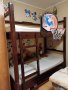 Двуетажно легло от масив, снимка 1 - Мебели за детската стая - 43574560