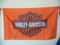 Harley Davidson знаме флаг мотор мотори Харли Дейвидсън оранжево рокер, снимка 1 - Други - 39749123