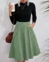 Дамска елегантна миди пола с копчета , снимка 6
