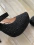 Официални черни обувки на ток , снимка 4
