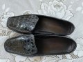 Дамски обувки, лоуфъри черни кожа естествена, снимка 3