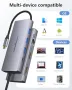 Нов хъб 9 в 1 USB-C докинг станция с 4K HDMI и Gigabit Ethernet USB C адаптер, снимка 8