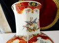 Ваза японски порцелан Eiwa Kinsei,злато,птици,цветя. , снимка 4