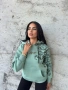 - - 50 % Мека и топла блуза, суитчър, худи. Високо качество с качулка, цвят мента, снимка 2