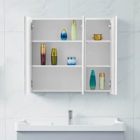 Шкаф за баня с огледало WFBS-BC-0062WH, снимка 3 - Шкафове - 38952448