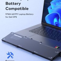 Резервна батерия 97Wh 6GTPY за Dell, съвместима с PN 5XJ28 5D91C GPM03, снимка 2 - Части за лаптопи - 43775232