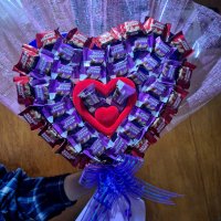 ЗАПОВЯДАЙТЕ‼️Голям,шоколадов, ръчно изработен букет- сърце "MY LOVE"💝, снимка 1 - Други - 43961953