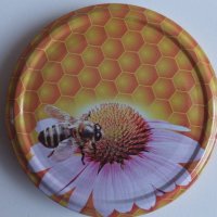 Атрактивни капачки за буркани серия ”Пчелен мед от екологично чист район” , снимка 6 - Други стоки за животни - 33555694