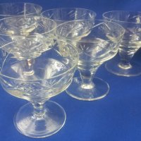 Кристални чаши за шампанско, вино, столче, гравюра 6 бр, снимка 1 - Чаши - 39056992