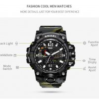 Спортен часовник SMAEL 1545 Black, черен цвят, снимка 4 - Мъжки - 37815292