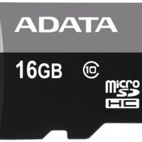 ФЛАШ КАРТА SD MICRO 16 GB "A-DATA" клас 10 MicroSD CL10 Secure Digital class 10, снимка 1 - USB Flash памети - 10547520