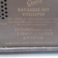 Старо немско лампово радио Baroness 1109, снимка 5 - Радиокасетофони, транзистори - 27106673