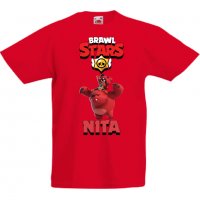 Детска тениска Nita 3 Brawl Stars, снимка 2 - Детски тениски и потници - 32921385