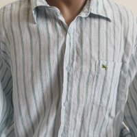 Мъжка риза с дълъг ръкав от лен H&M, снимка 2 - Ризи - 32774089