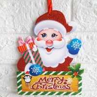 2558 Коледна украса за стена Merry Christmas, 19см, различни модели, снимка 4 - Декорация за дома - 35046673