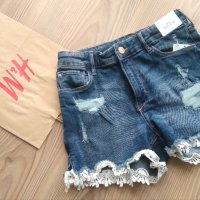 Нови!!! H&M - къси дънкови панталони 10/11г, снимка 1 - Детски къси панталони - 43846177
