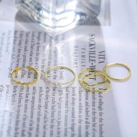 пръстени от медицинска стомана с 18к златно покритие , снимка 4 - Пръстени - 43921458