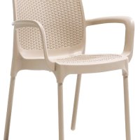 Столове имитация на ратан от полипропилен в бял,бежев,кафяв,черен цвят, снимка 10 - Столове - 43936396