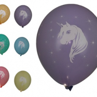 еднорог Unicorn цветни Обикновен надуваем латекс латексов балон парти балони, снимка 1 - Други - 36426277