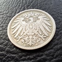 Стара монета 5 пфенига 1903 г.буква А - Германия- рядка,121 годишна !, снимка 5 - Нумизматика и бонистика - 39740302