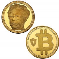 Биткойн монета Сатоши Накамото - Bitcoin Satoshi Nakamoto ( BTC ) - Gold, снимка 1 - Нумизматика и бонистика - 39148100