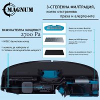 MAGNUM ONE Black – Прахосмукачка робот с БГ приложение (черен) * Безплатна доставка, снимка 6 - Прахосмукачки - 36080538