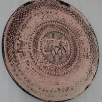 гръцка керамична чиния 32 см за окачване на стена, от остров Родос, снимка 2 - Декорация за дома - 39288965