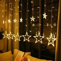  светлини за завеси прозорци за декорация с мигащи светлини за Коледа, снимка 3 - Лед осветление - 43025382