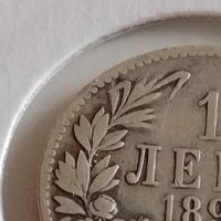 Сребърна монета 1 лев 1891г. Княжество България Княз Фердинанд първи 42085, снимка 3 - Нумизматика и бонистика - 43799609