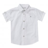 Бяла риза с къс ръкав за момче Koala Kids, снимка 1 - Детски ризи - 28128598