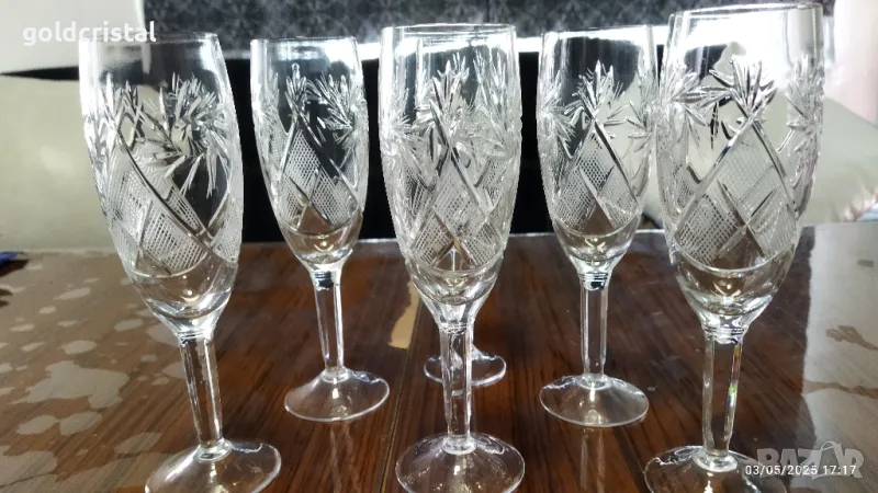 руски кристални чаши , снимка 1