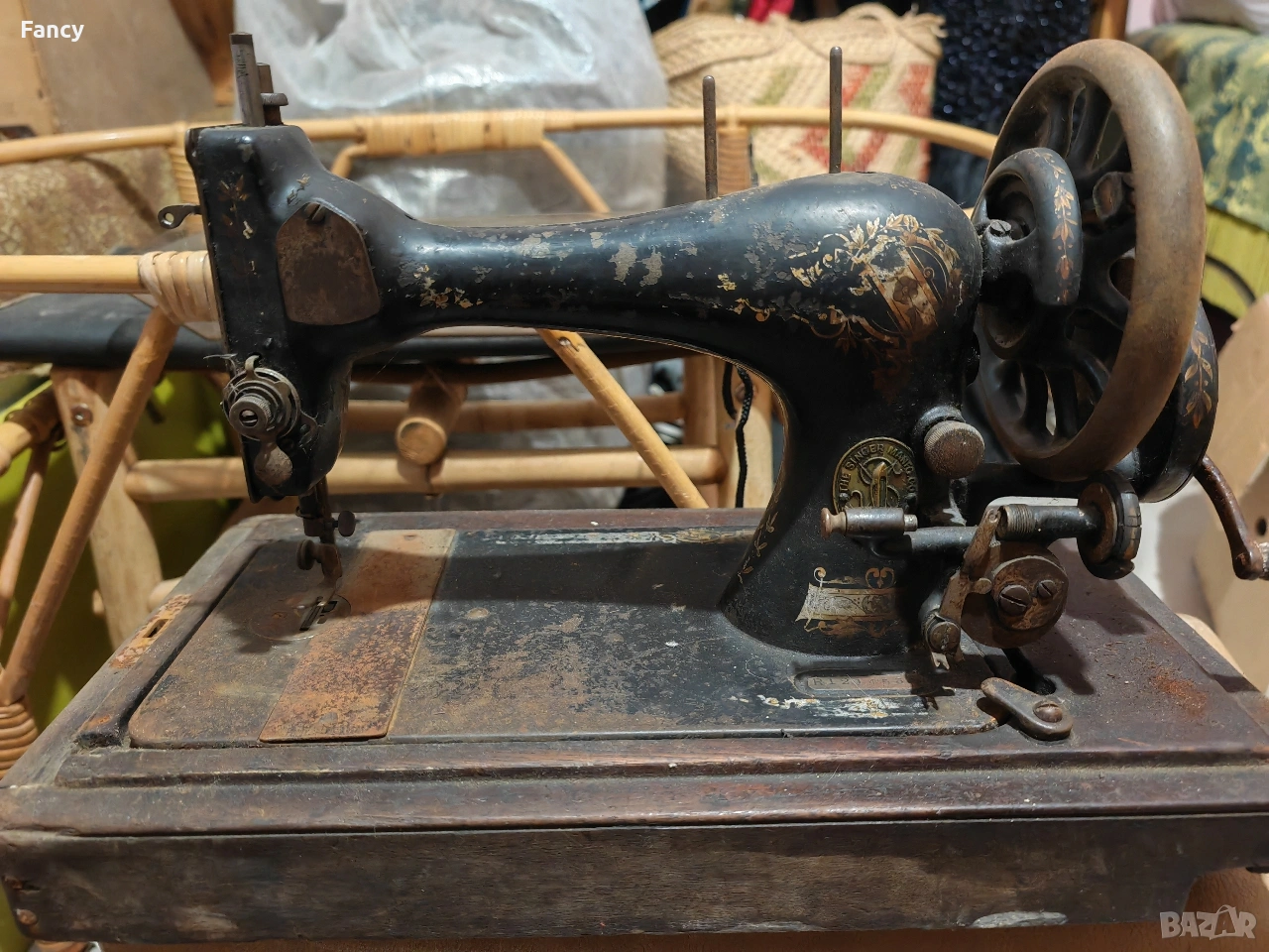 Стара шевна машина Singer , снимка 1