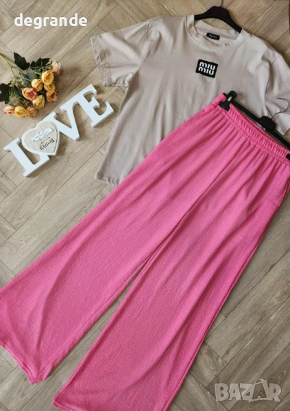 Розов дамски панталон, снимка 1